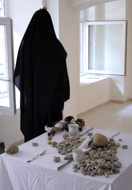 Alastair MacLennan: performance at Museum of the Revolution, Timișoara, 2006; courtesy the artist